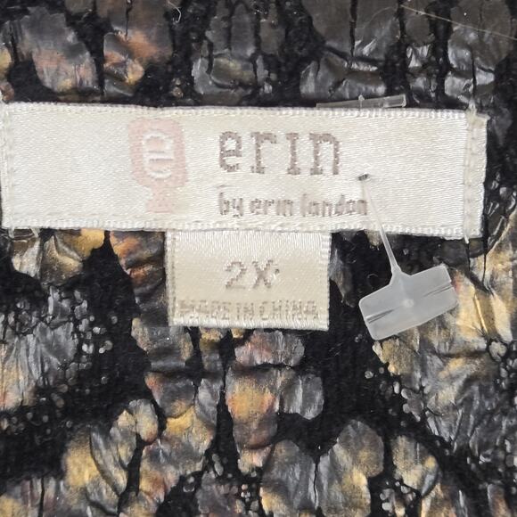 NEW Erin London Womens Jacket 2X Animal Print Metallic Copper Black Moto MOBWIFE - Picture 4 of 10